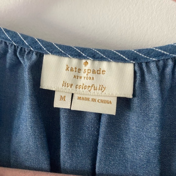 Kate Spade Indigo Railroad Chambray top - Picture 6 of 7